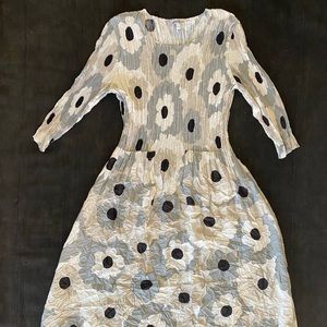 Alquema floral pleated midi dress size S